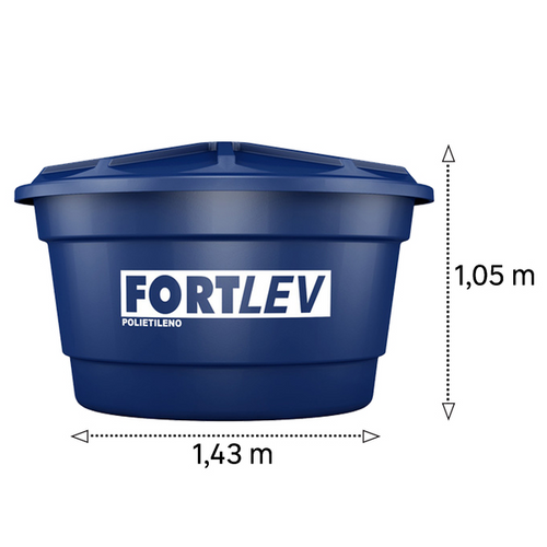 Caixa d'Água 1.500L em Polietileno EP Fortlev