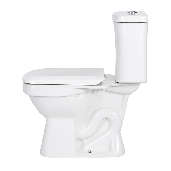 Kit Vaso Sanitário com Caixa Acoplada e Assento Branco Quadrado 3 e 6 litros Lirio Fiori