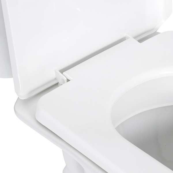 Kit Vaso Sanitário com Caixa Acoplada e Assento Branco Quadrado 3 e 6 litros Lirio Fiori