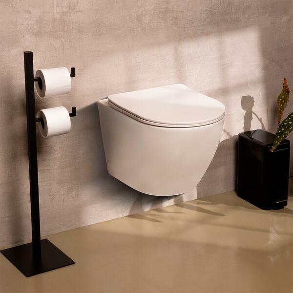 Vaso Sanitário Suspenso Saída Horizontal Hematita Pingoo.casa - Branco